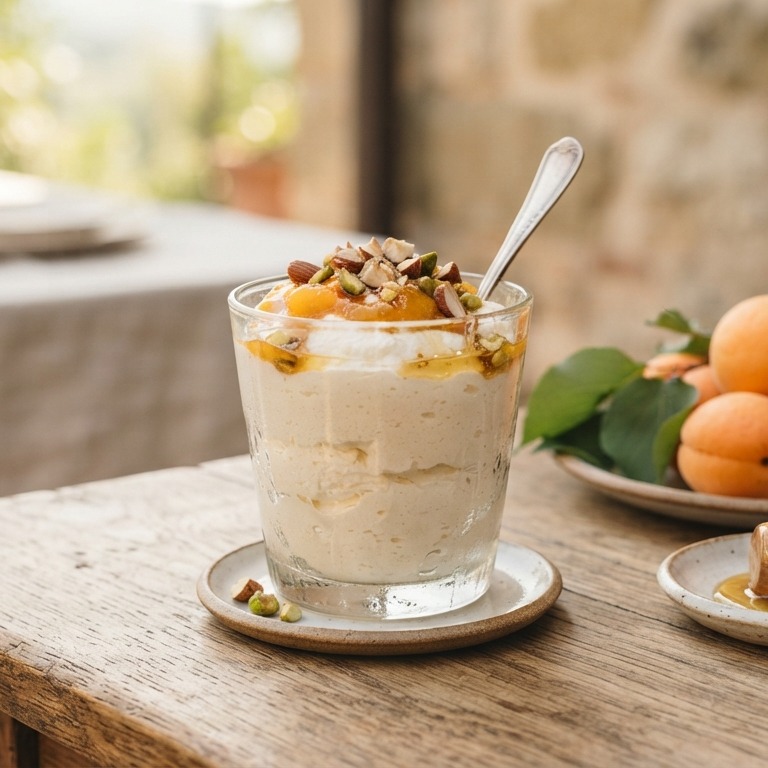 Abrikoos-honing-ricottamousse recept