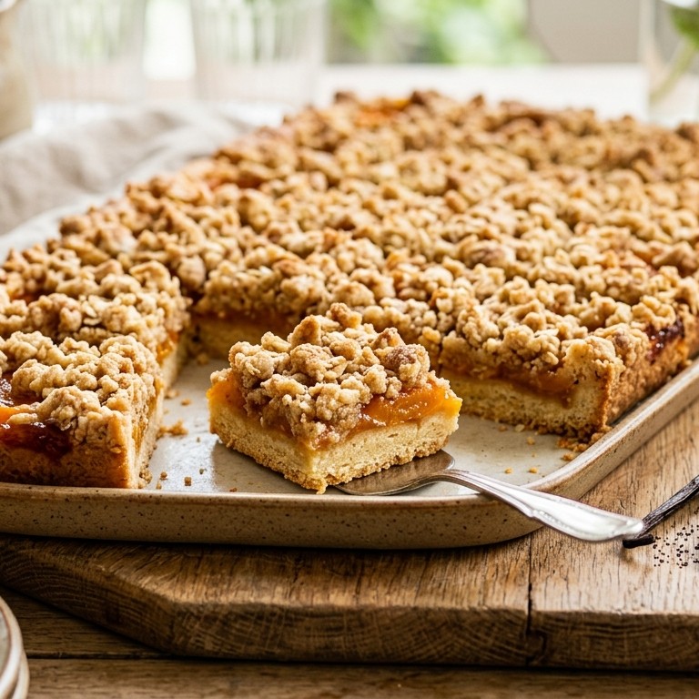 Abrikozenkruimelkoek voor buffet recept