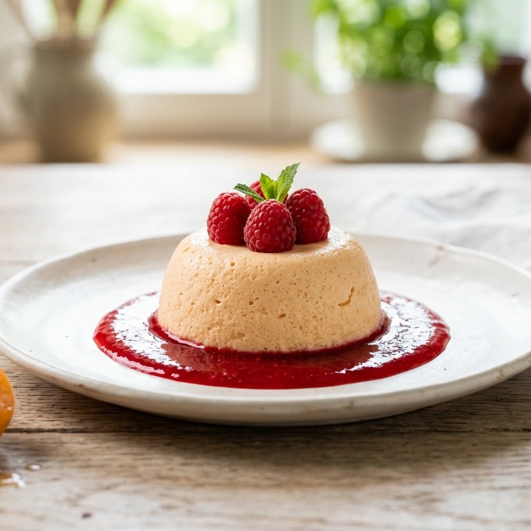 Abrikozenmousse met frambozensaus recept