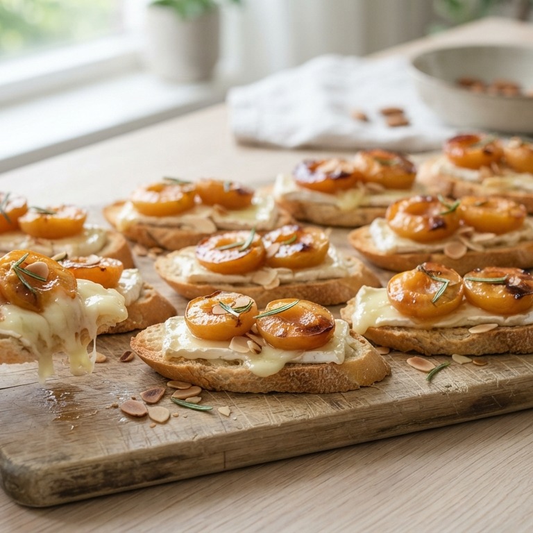 Abrikozentoastjes met brie recept