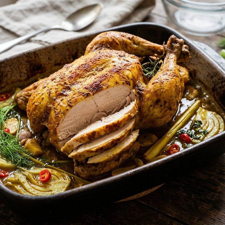 Ajam adas (geroosterde kip in kruidensaus) recept