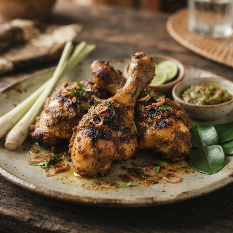 Ajam bakar padang (Gegrilde kippenbouten) recept