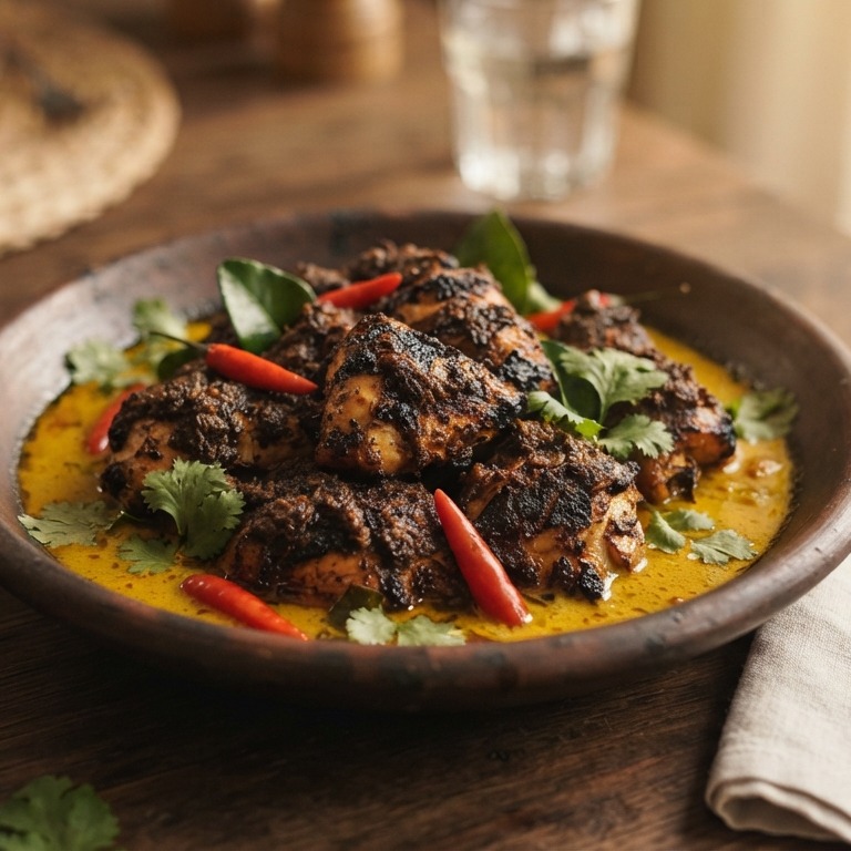 Ajam baker berboemboe (gegrilde kip zeer heet) recept