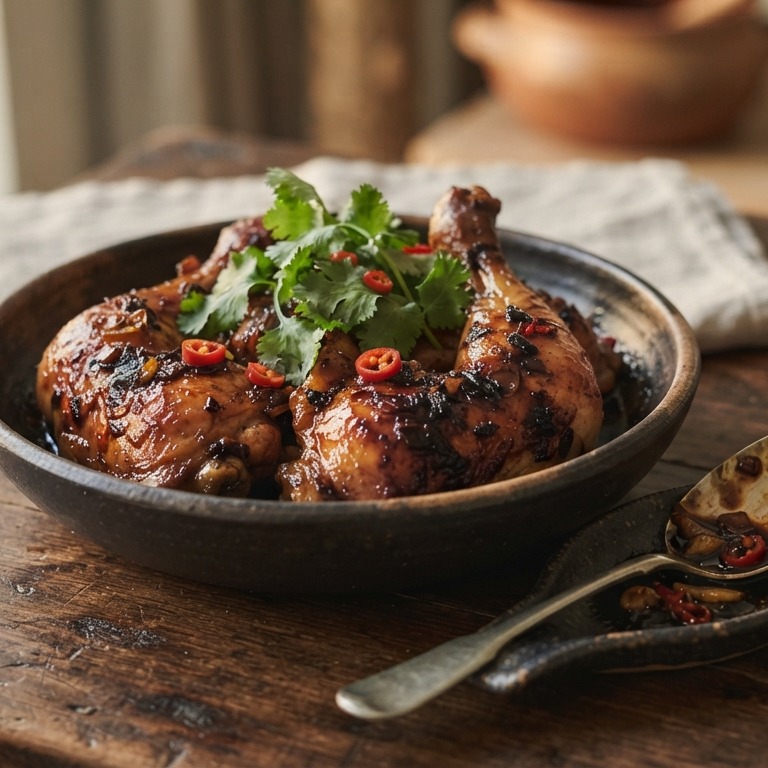 Ajam Boemboe Ketjap (pittig gekruide kip) recept