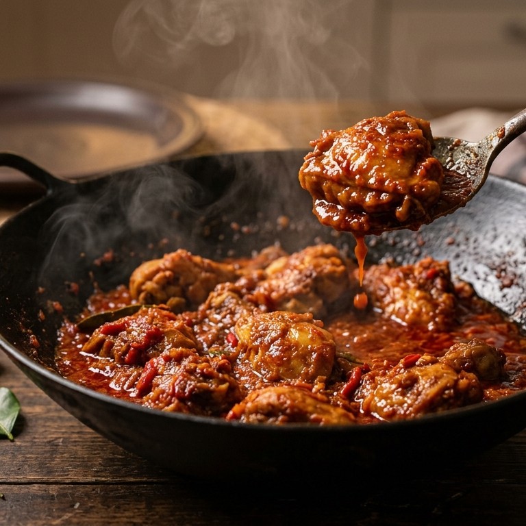 Ajam boemboe menado pedis (zeer pittige gestoofde kip) recept