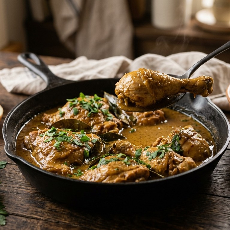 Ajam garam masala ( kip in kerriesaus van hele kip) recept