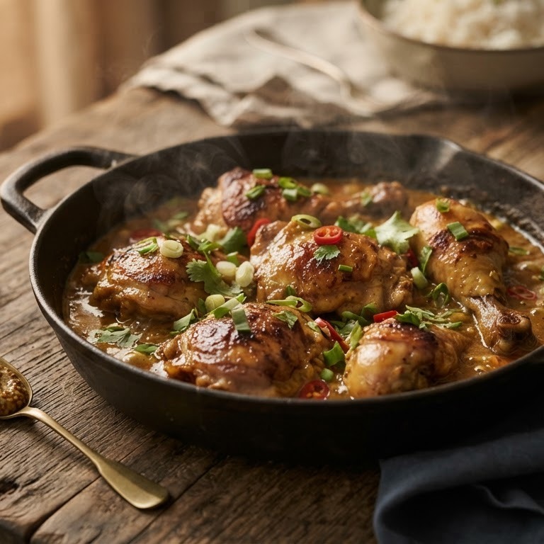 Ajam masak mosterd (kip met mosterd smaak) recept