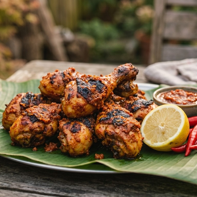 Ajam pangang boemboe Padang (geroosterde kip in Padang saus) recept