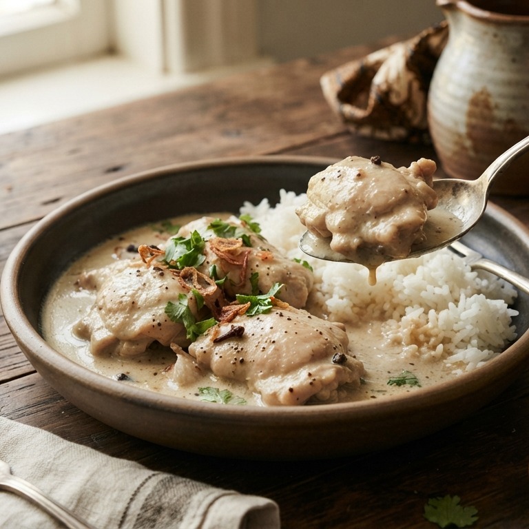 Ajam smoor Passar Putih recept