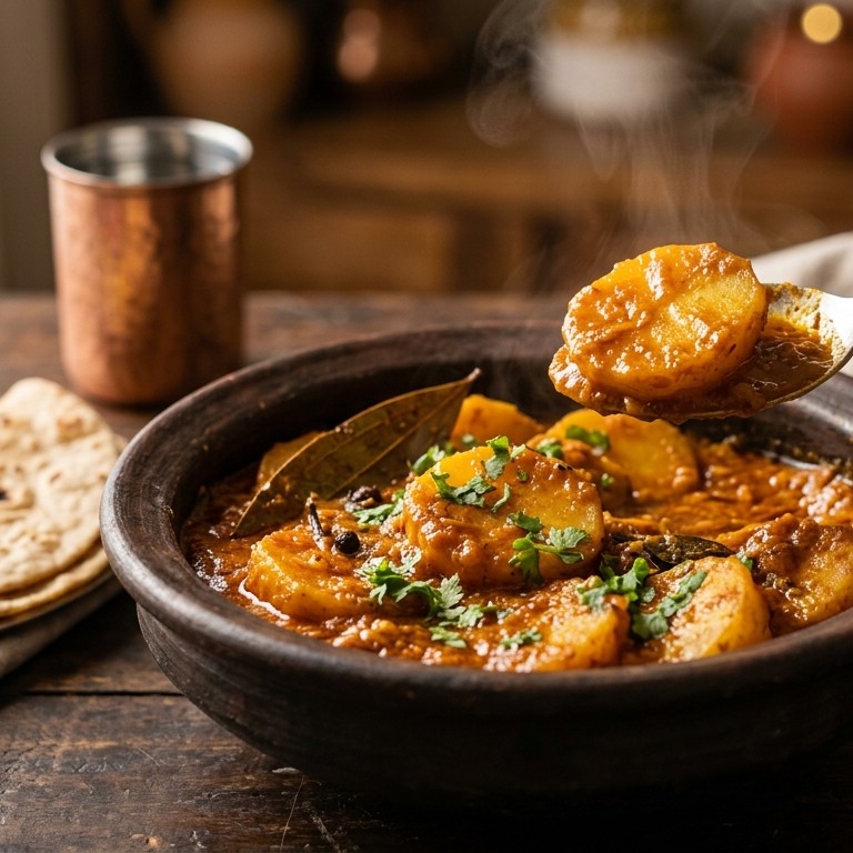 Aloo dum (aardappelcurry) recept