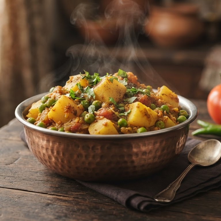 Aloo Matar Sabji (Aardappelen en erwtjes) recept