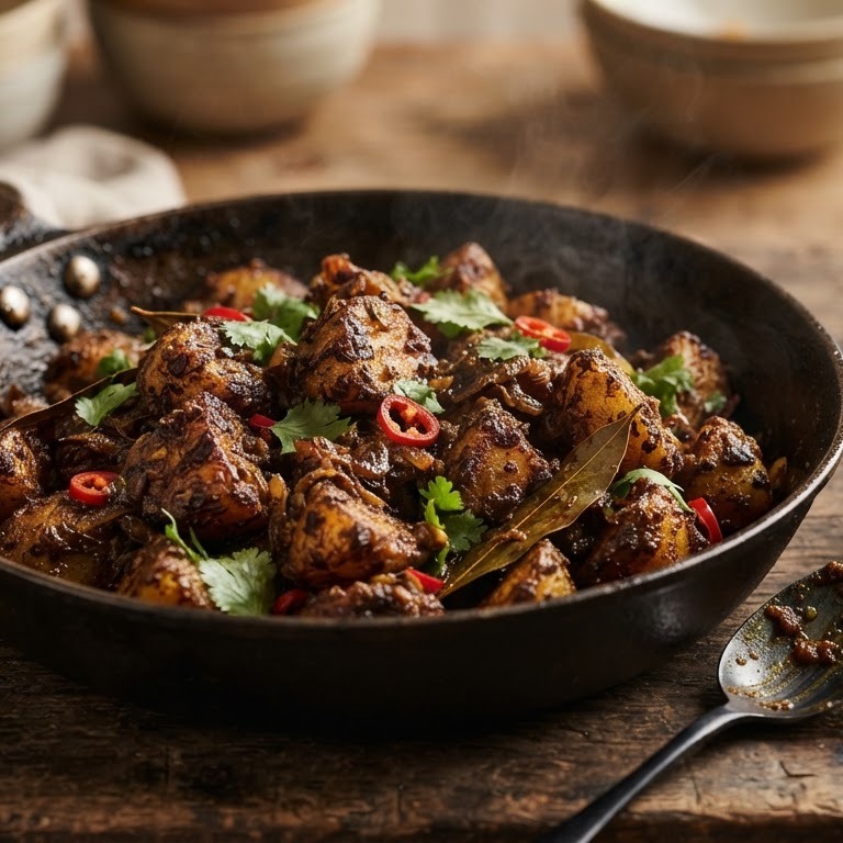 Alu bhoone (Gekruide aardappelen) recept