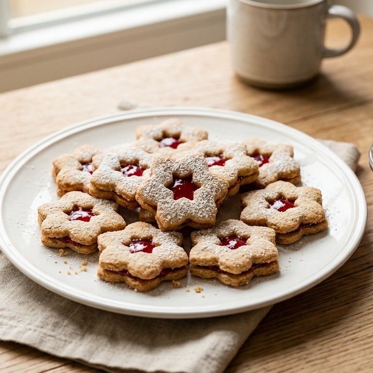 Amandelbloemen met rode gelei recept
