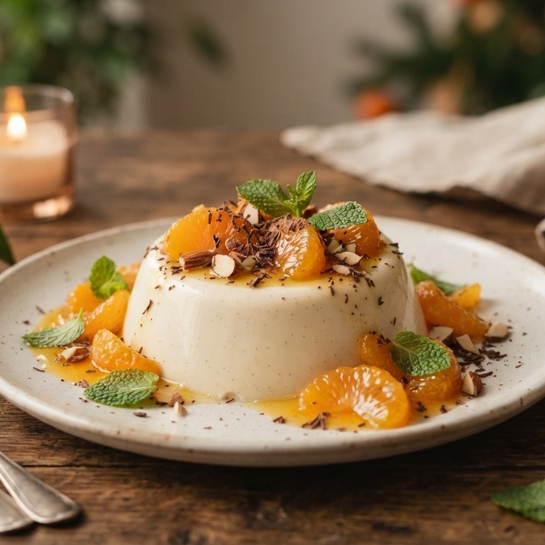 Amandelcréme met mandarijnsaus recept