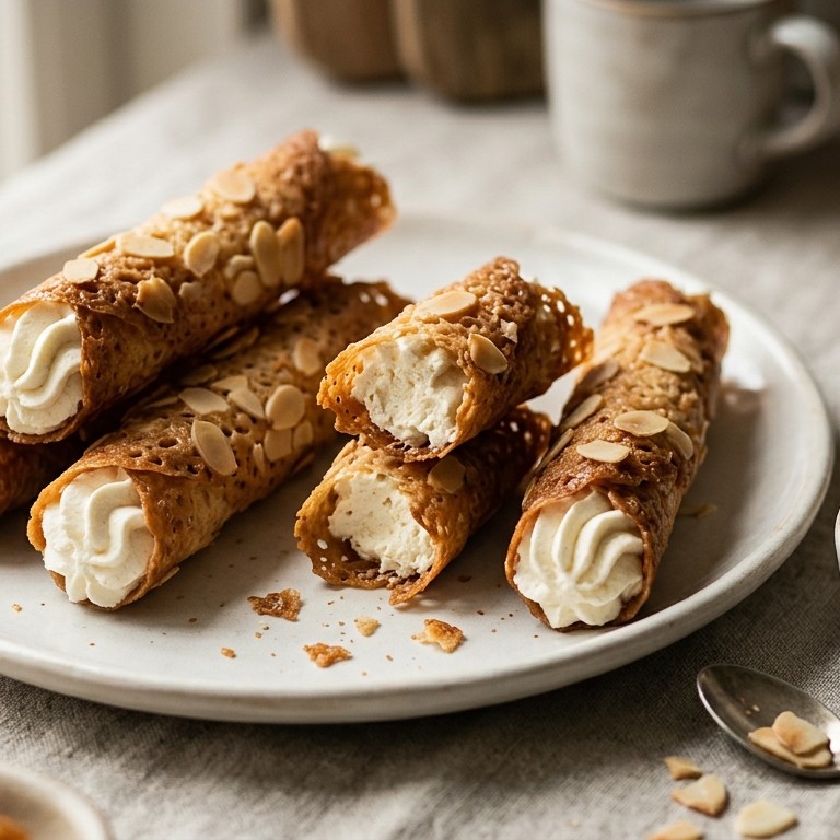 Amandelrolletjes met slagroom recept