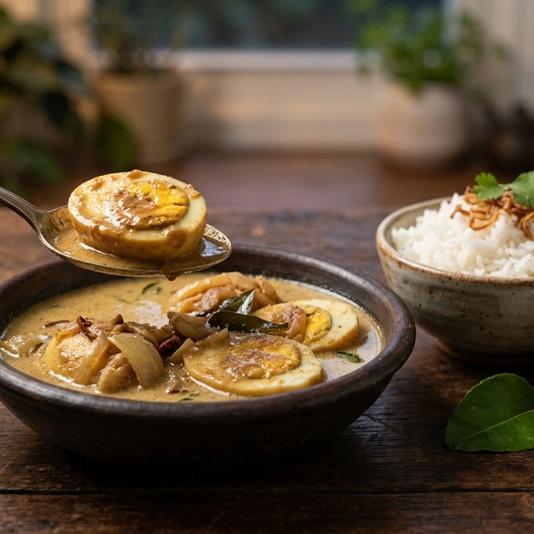Amé Komoeté (eieren in kokossaus) recept