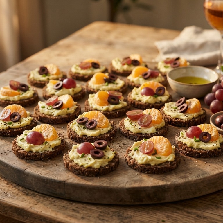 Amuse kaascrème-roggebroodjes recept
