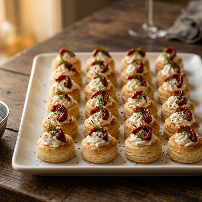 Amuse van bladerdeeg met tomaat-monchou recept
