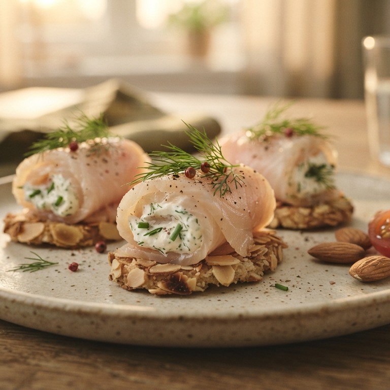 Amuse van gerookte pangasiusfilet met roomkaas recept