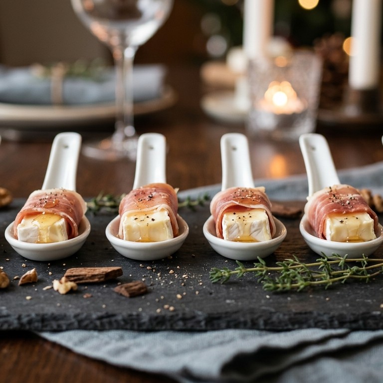 Amusebrie met rauwe ham recept