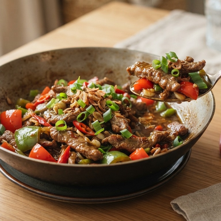 Anak Domba Taoco (lamsvlees met paprika’s voor kinderen) recept