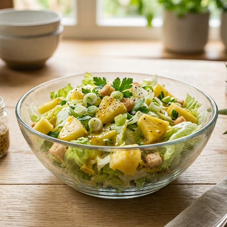 Ananas-ijsbergsla recept