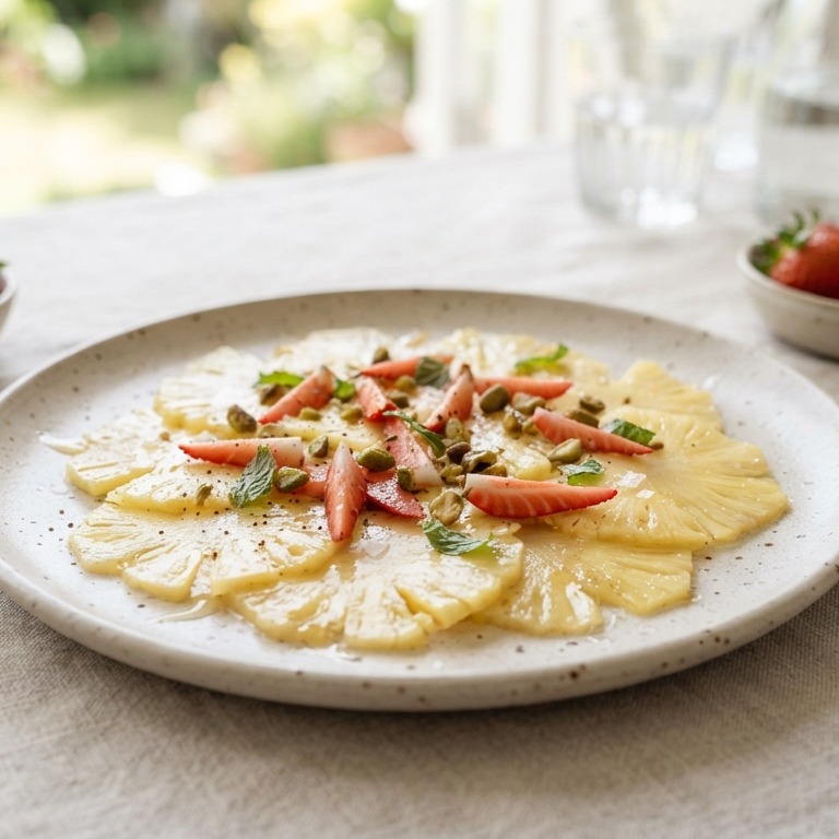 Ananascarpaccio met Frusi recept