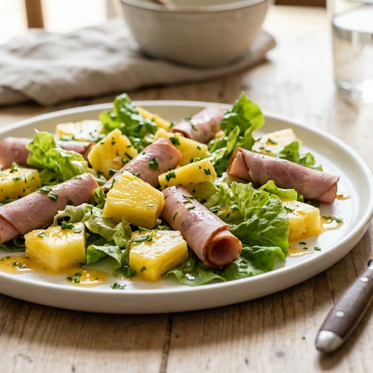 Ananassalade met ham recept