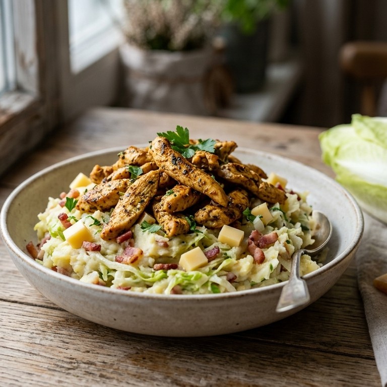 Andijvie stamppot met shoarmavlees recept