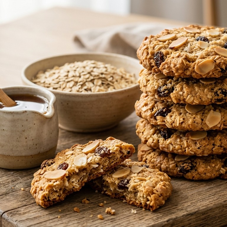 Anzac koekjes met amandelen en rozijnen recept
