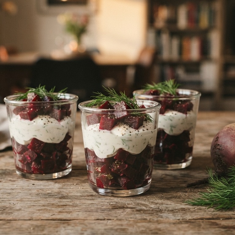 Aperitiefhapje met rode biet recept