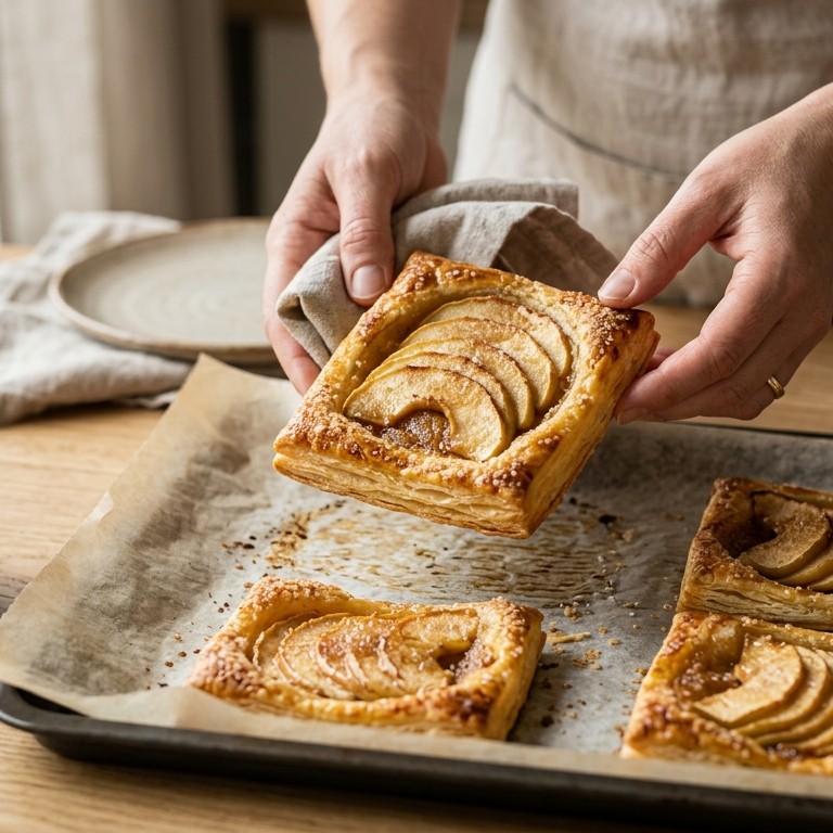 Appel-bladerdeeg-taartje recept