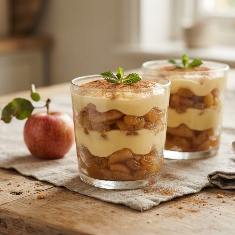 Appel-custard dessert recept