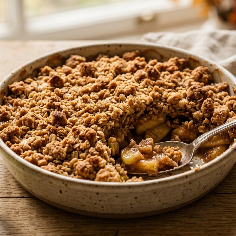 Appel kruimel met extra veel kruimel recept