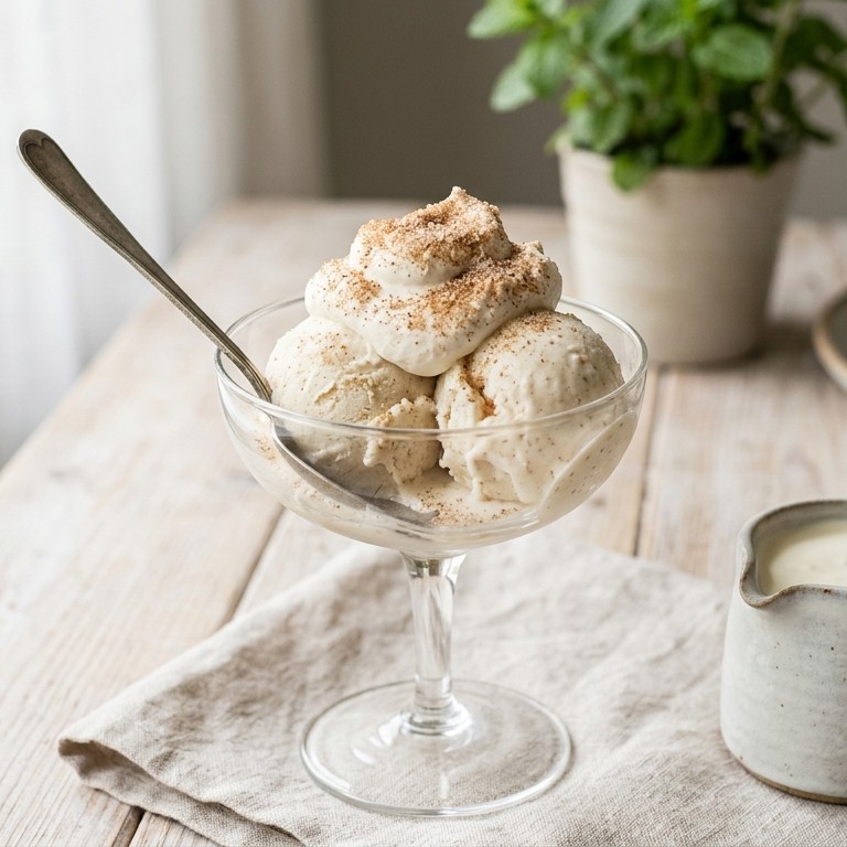 Appel/Lychee ijs met kaneelslagroom recept