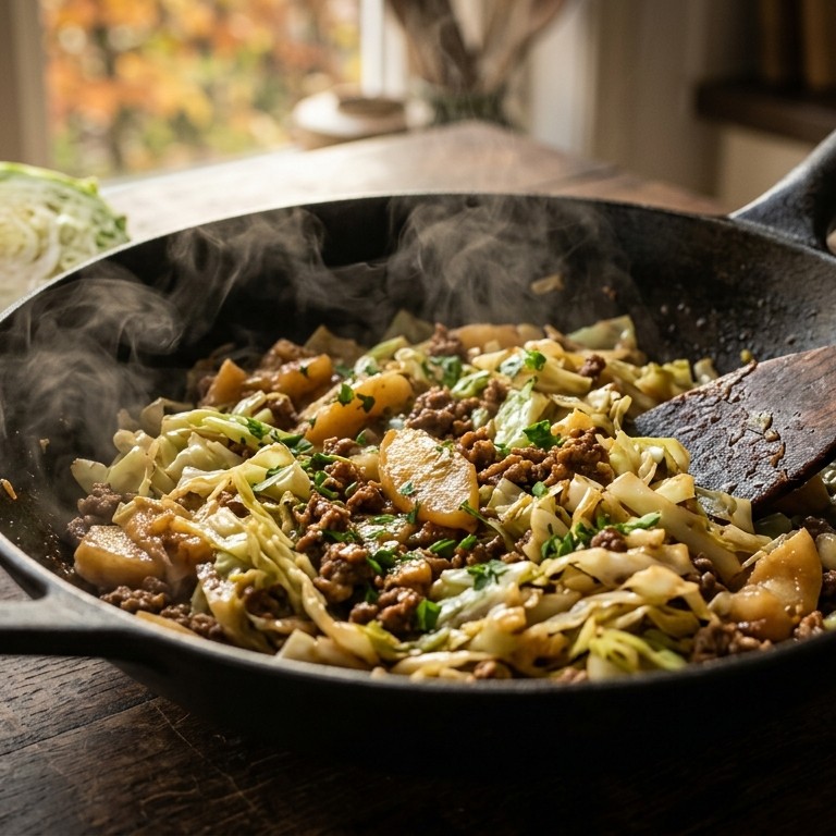 Appel met gehakt en kool recept