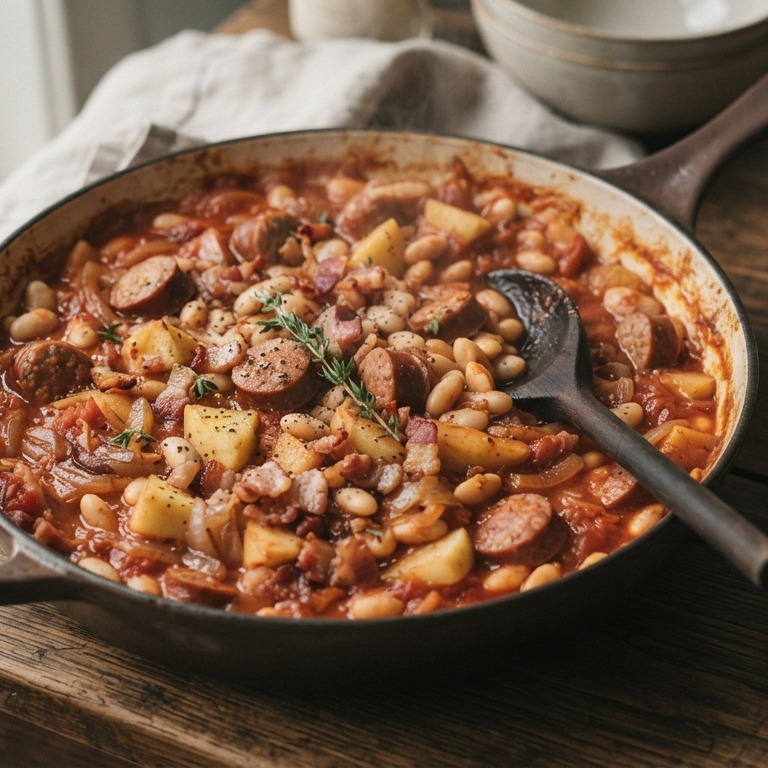 Appel met witte bonen in tomatensaus recept