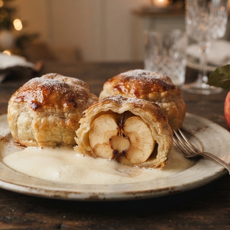Appelbollen met sabayon van citroenbrandewijn recept