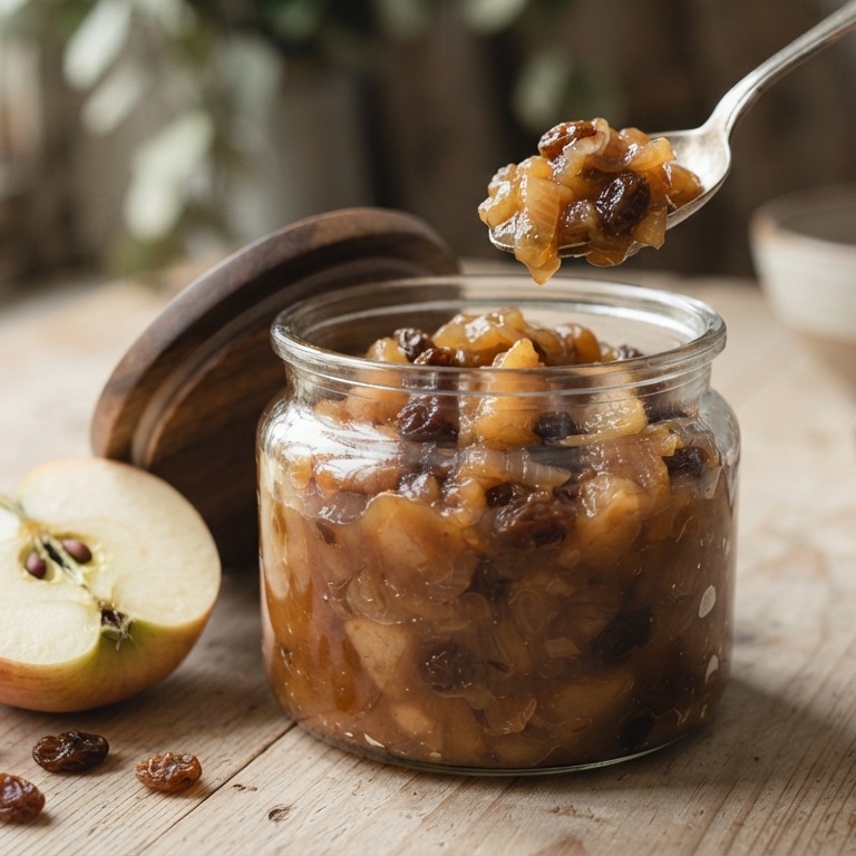 Appelchutney met rozijnen recept