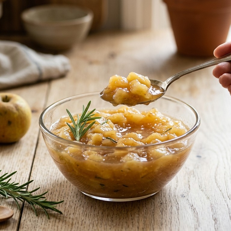 Appelcompote met rozemarijn recept