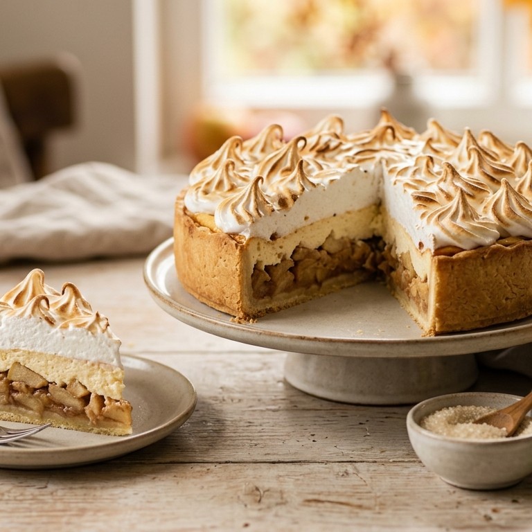 Appelkwarktaart met meringue recept