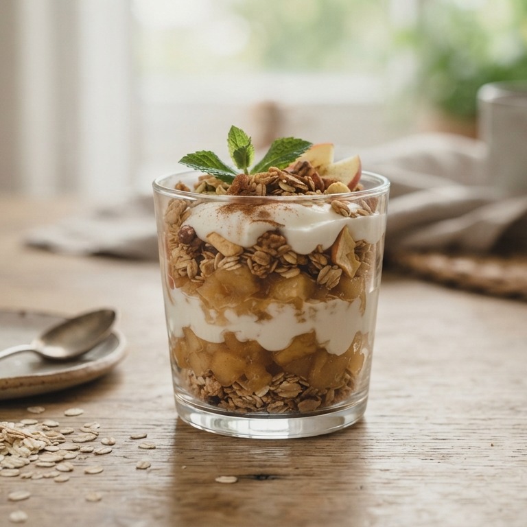 Appelmoes met krokante muesli recept