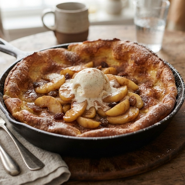 Appelpannenkoek met een bolletje vanilleijs recept