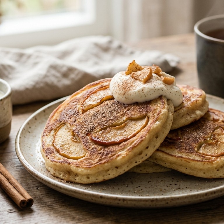 Appelpannenkoekjes met crème fraiche recept