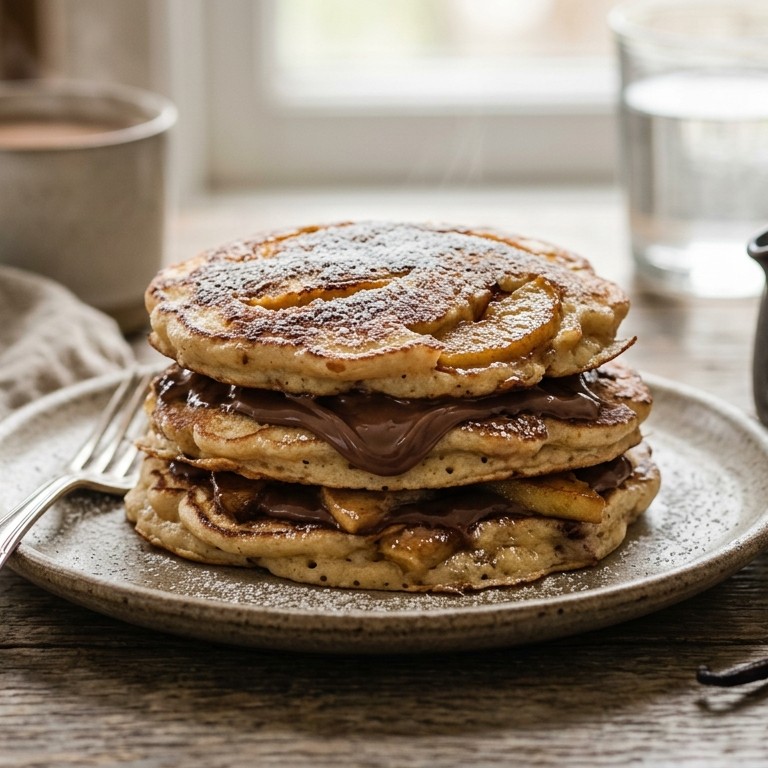 Appelpannenkoekjes met hazelnootpasta recept