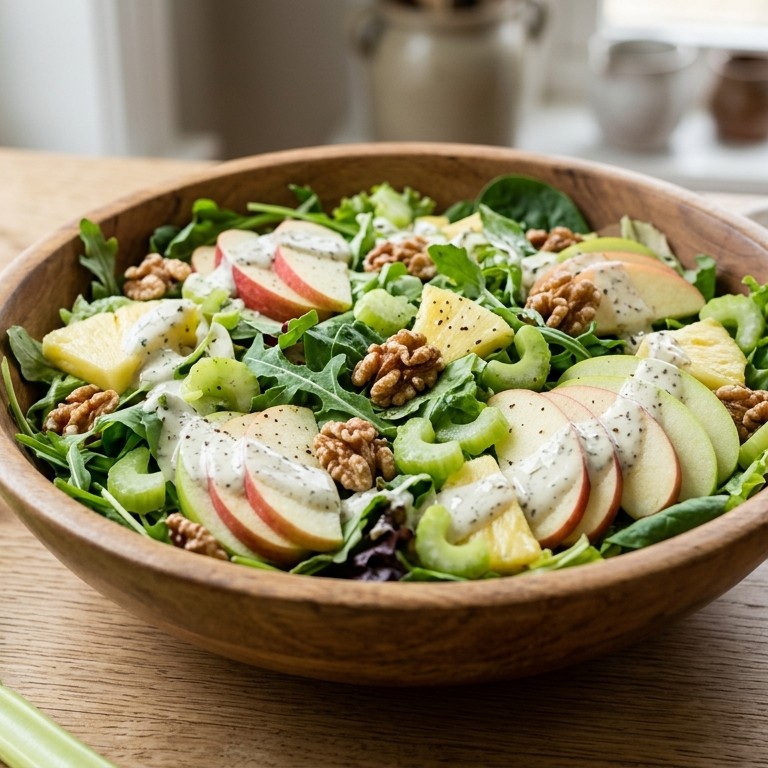 Appelsalade met yoghurtdressing recept