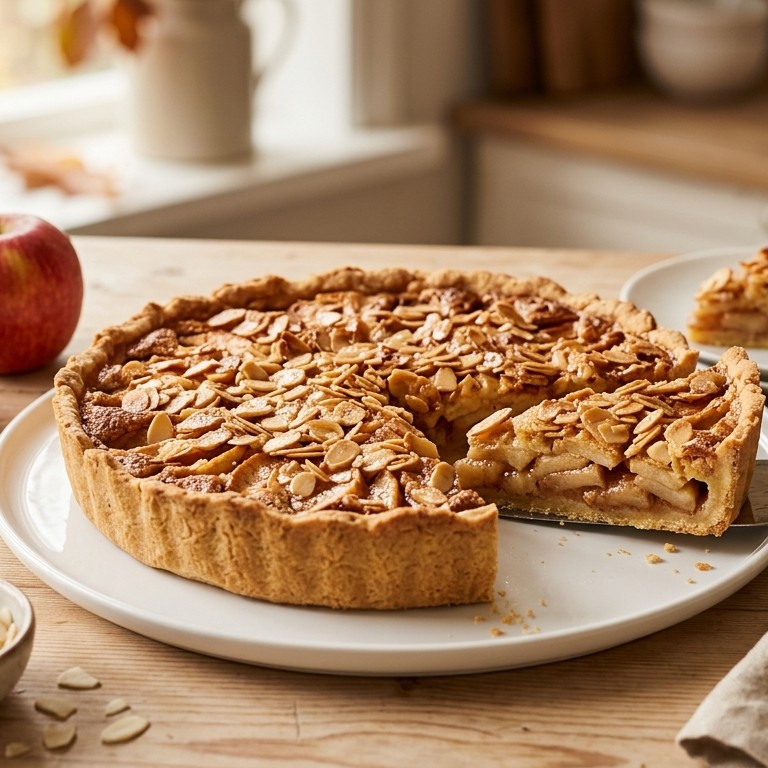 Appeltaart met amandelen recept
