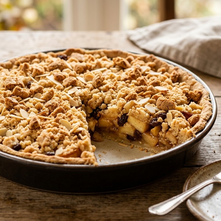 Appeltaart met bitterkoekjes recept