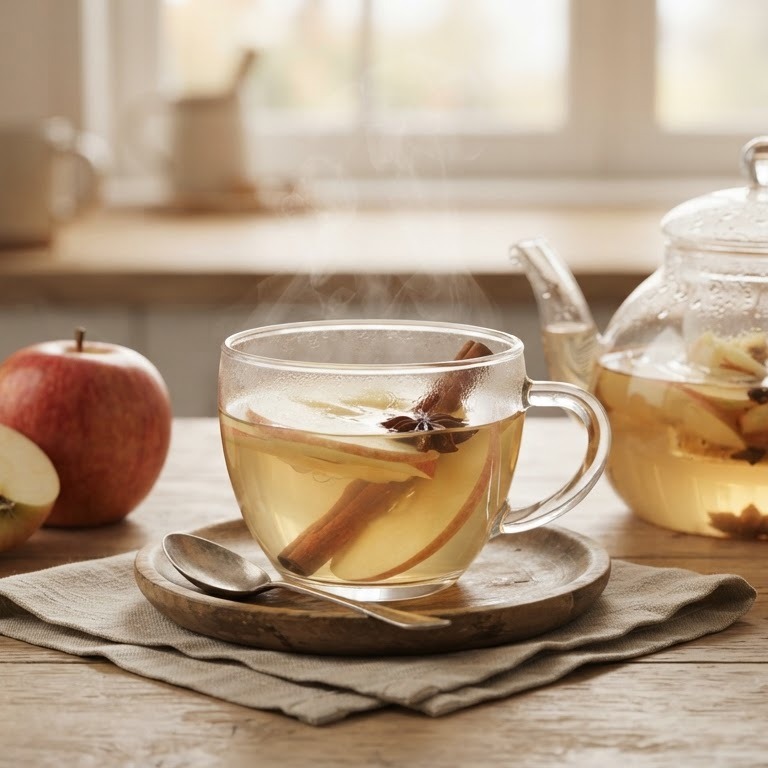 Appelthee van verse appel ( tegen de keelpijn) recept