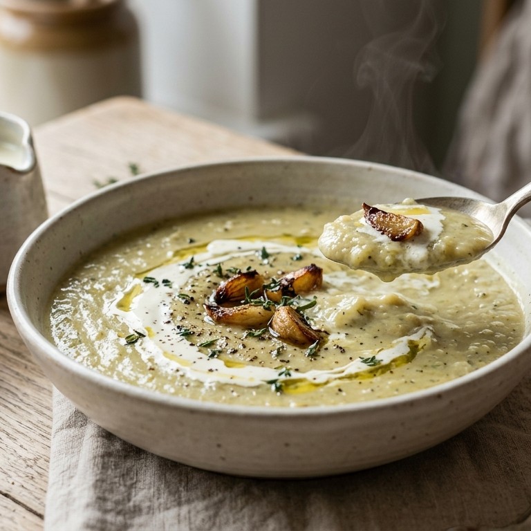 Artisjokkensoep met knoflook recept